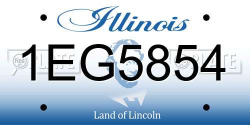 1EG5854 Illinois License Plate