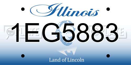 1EG5883 Illinois License Plate