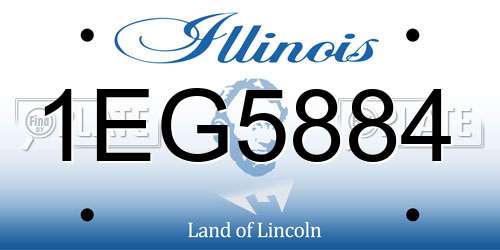 1EG5884 Illinois License Plate