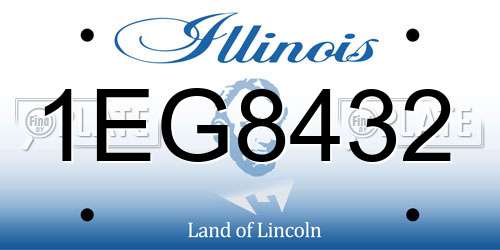 1EG8432 Illinois License Plate
