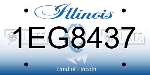 1EG8437 Illinois License Plate