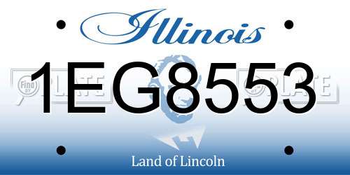 1EG8553 Illinois License Plate