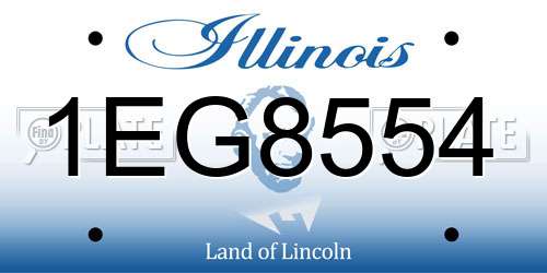 1EG8554 Illinois License Plate