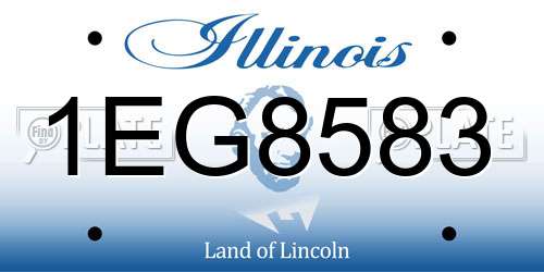 1EG8583 Illinois License Plate