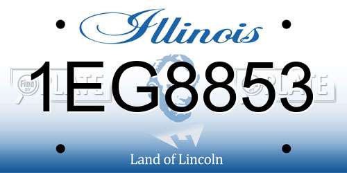 1EG8853 Illinois License Plate