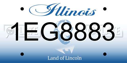 1EG8883 Illinois License Plate