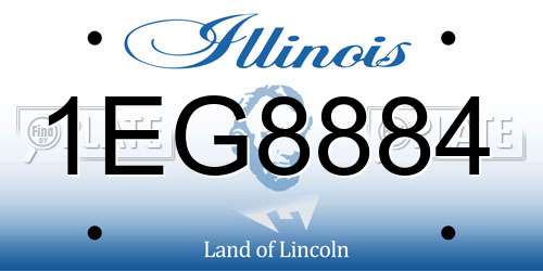 1EG8884 Illinois License Plate