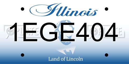 1EGE404 Illinois License Plate