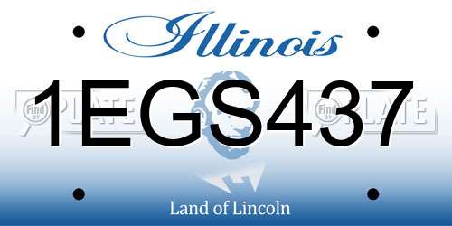 1EGS437 Illinois License Plate