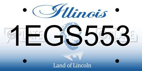 1EGS553 Illinois License Plate