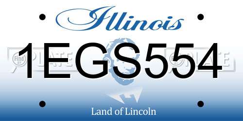 1EGS554 Illinois License Plate
