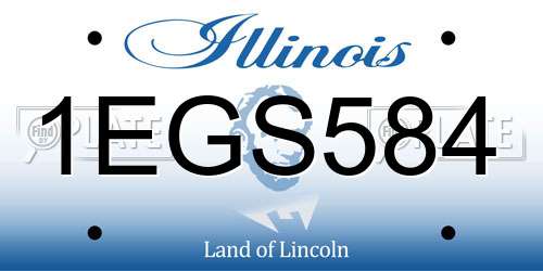 1EGS584 Illinois License Plate