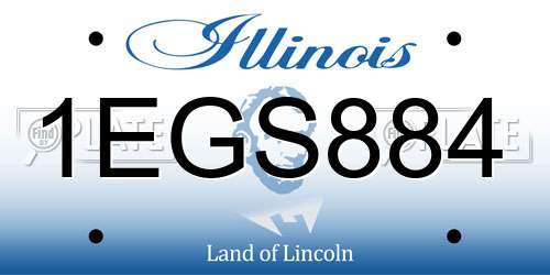 1EGS884 Illinois License Plate