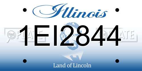 1EI2844 Illinois License Plate