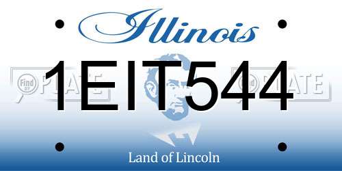 1EIT544 Illinois License Plate