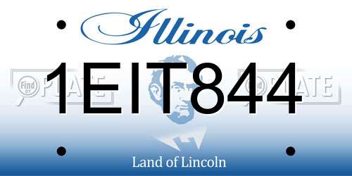 1EIT844 Illinois License Plate