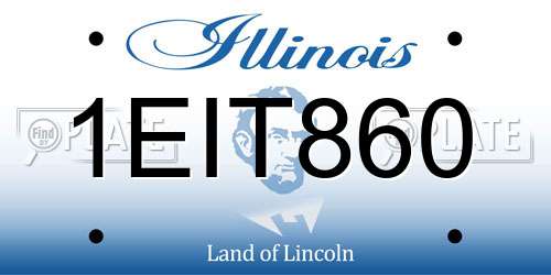 1EIT860 Illinois License Plate