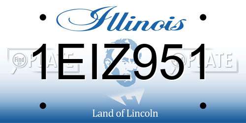 1EIZ951 Illinois License Plate