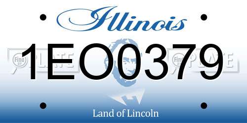 1EO0379 Illinois License Plate