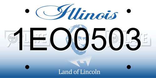 1EO0503 Illinois License Plate
