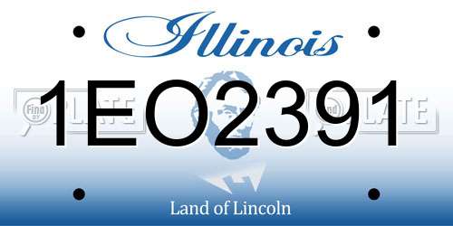 1EO2391 Illinois License Plate