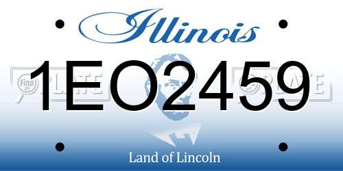 1EO2459 Illinois License Plate