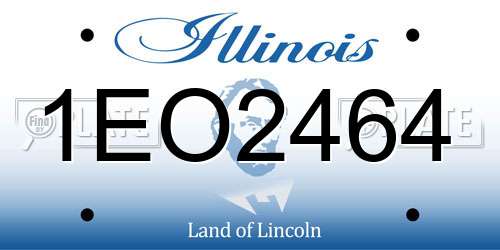 1EO2464 Illinois License Plate