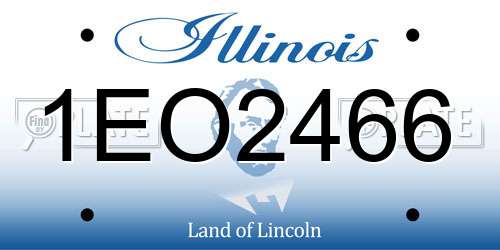 1EO2466 Illinois License Plate