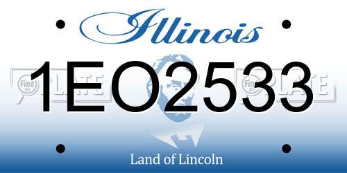 1EO2533 Illinois License Plate