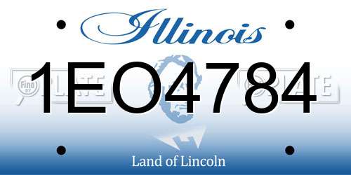1EO4784 Illinois License Plate
