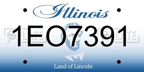 1EO7391 Illinois License Plate
