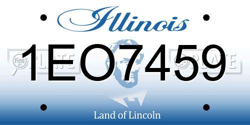 1EO7459 Illinois License Plate