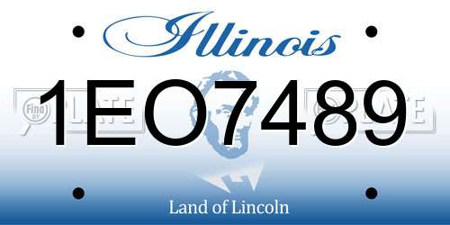 1EO7489 Illinois License Plate