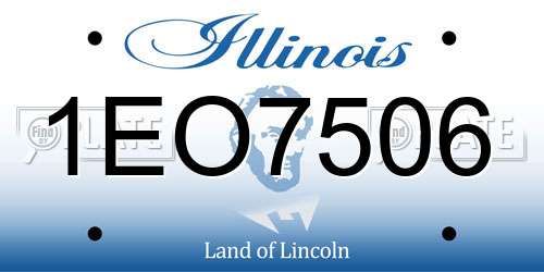 1EO7506 Illinois License Plate
