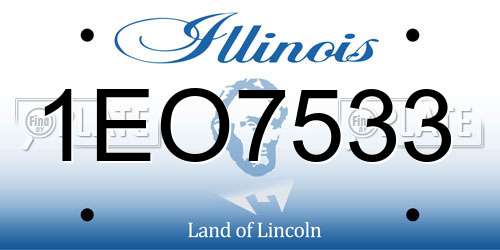 1EO7533 Illinois License Plate