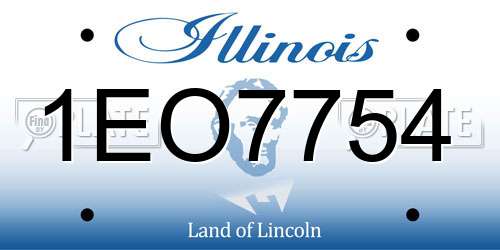 1EO7754 Illinois License Plate