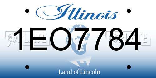 1EO7784 Illinois License Plate