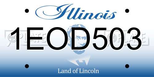 1EOD503 Illinois License Plate