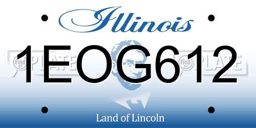 1EOG612 Illinois License Plate