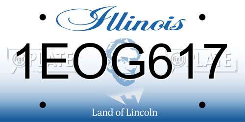 1EOG617 Illinois License Plate