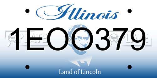 1EOO379 Illinois License Plate