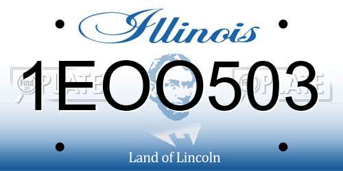 1EOO503 Illinois License Plate