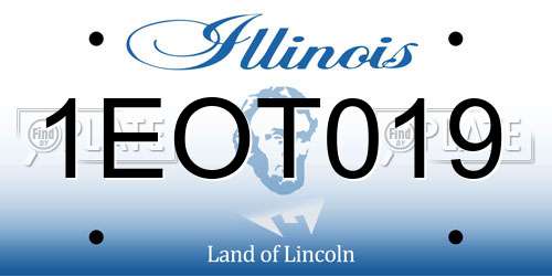 1EOT019 Illinois License Plate