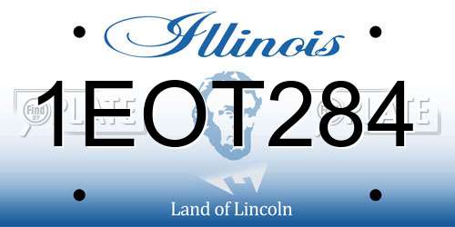 1EOT284 Illinois License Plate