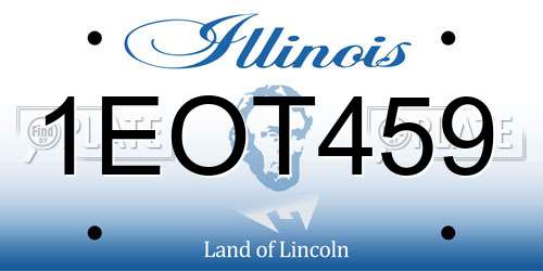 1EOT459 Illinois License Plate