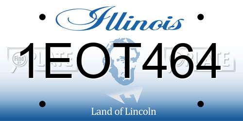 1EOT464 Illinois License Plate