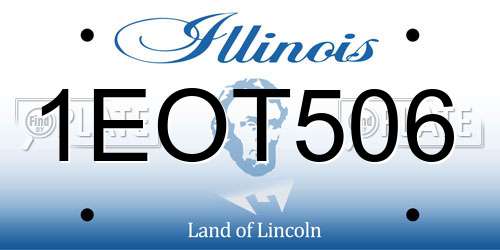 1EOT506 Illinois License Plate