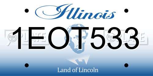 1EOT533 Illinois License Plate