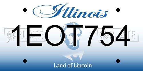 1EOT754 Illinois License Plate