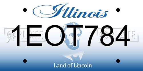 1EOT784 Illinois License Plate